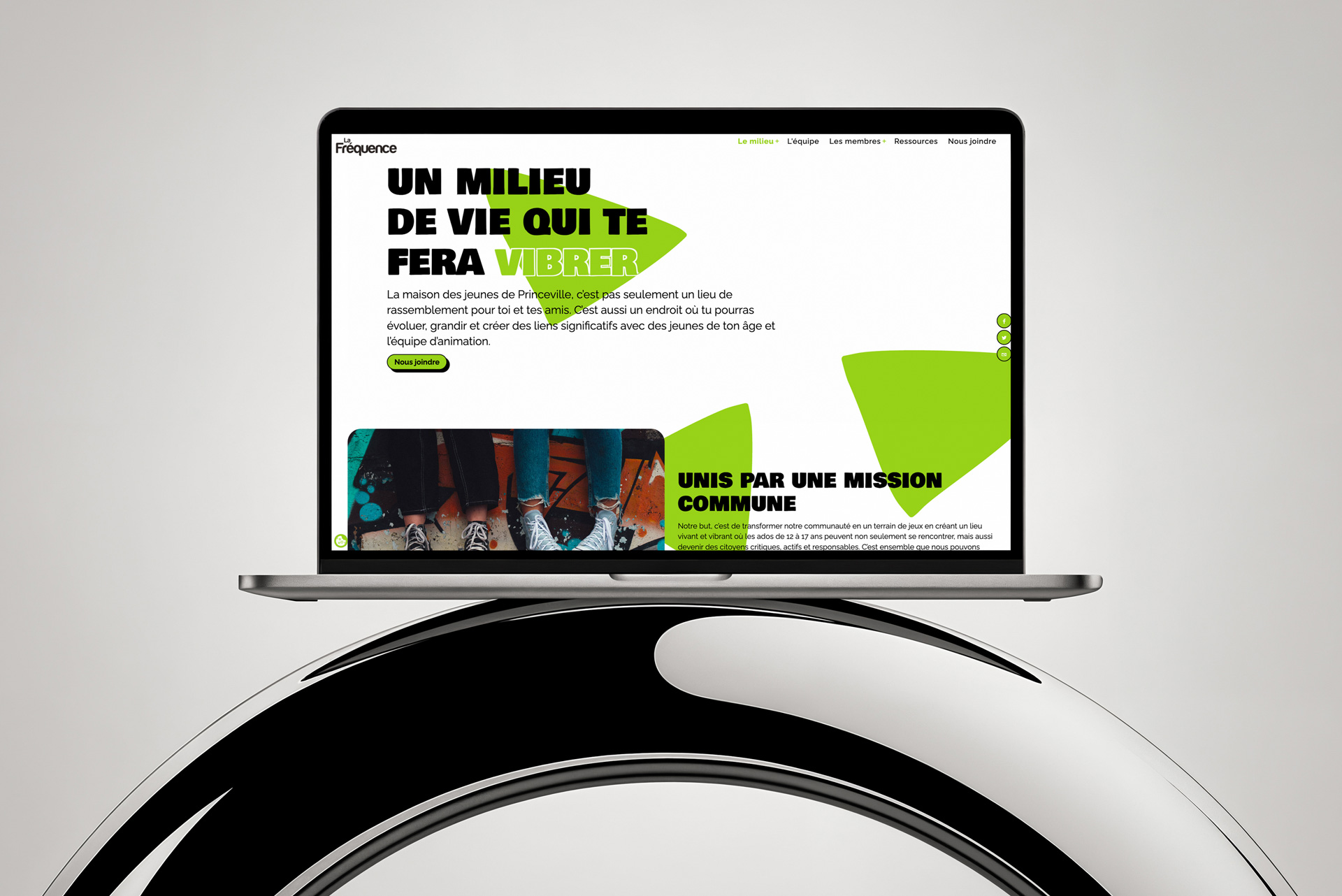 Site web MDJ la Fréquence sur ordinateur