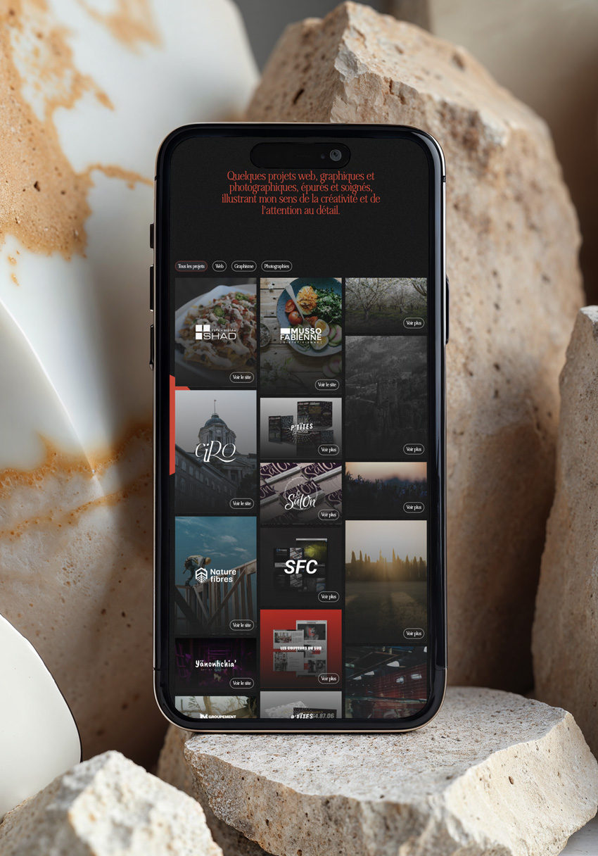 Site web Romain Blanc sur mobile